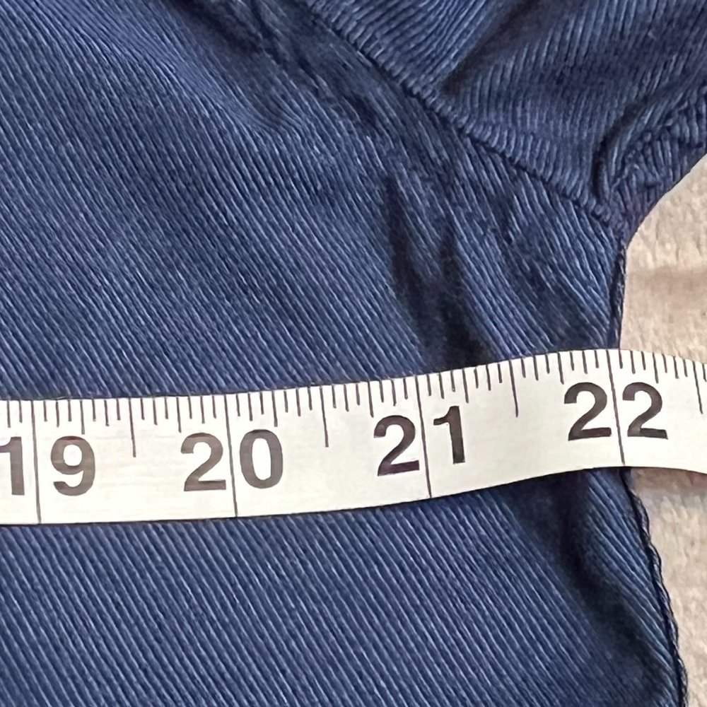 Zara Men's Button Down Shirt Navy Long Sleeve Size L Pocket - Picture 8 of 9